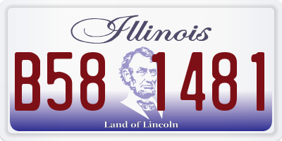 IL license plate B581481