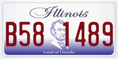 IL license plate B581489
