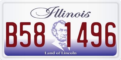 IL license plate B581496