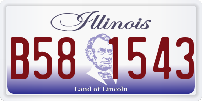 IL license plate B581543
