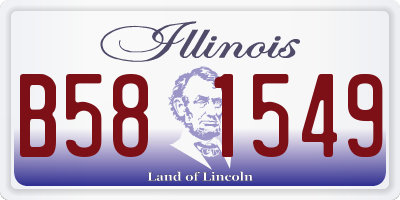 IL license plate B581549