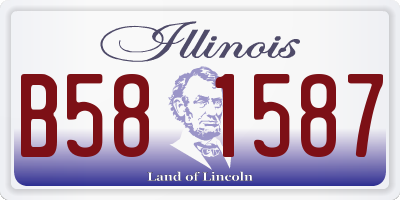 IL license plate B581587