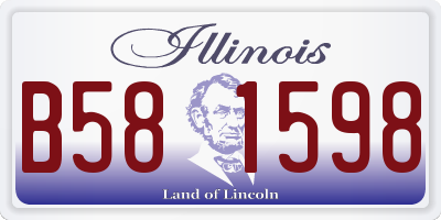 IL license plate B581598