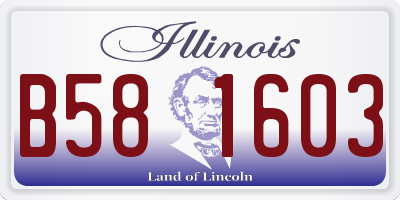 IL license plate B581603