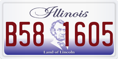 IL license plate B581605