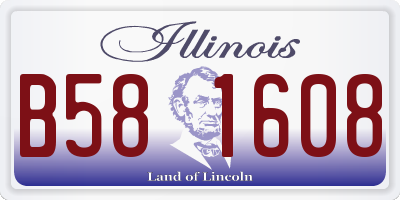 IL license plate B581608