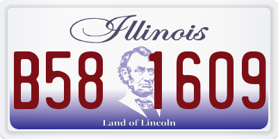 IL license plate B581609
