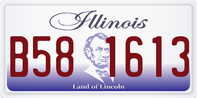 IL license plate B581613