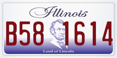 IL license plate B581614