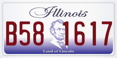 IL license plate B581617