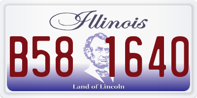 IL license plate B581640