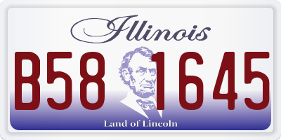 IL license plate B581645