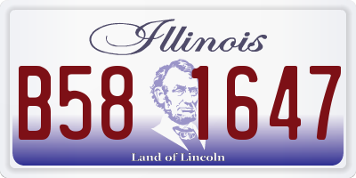 IL license plate B581647