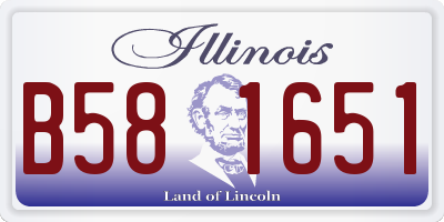 IL license plate B581651
