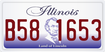 IL license plate B581653