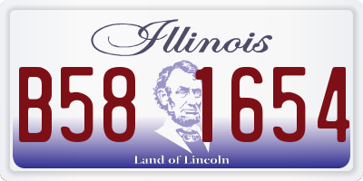 IL license plate B581654