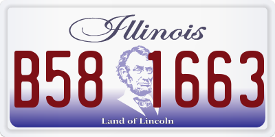 IL license plate B581663