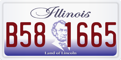 IL license plate B581665