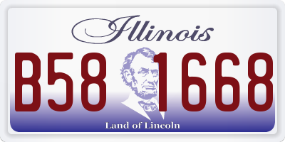 IL license plate B581668