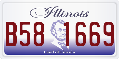 IL license plate B581669