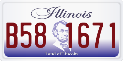 IL license plate B581671