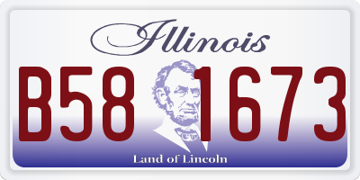 IL license plate B581673