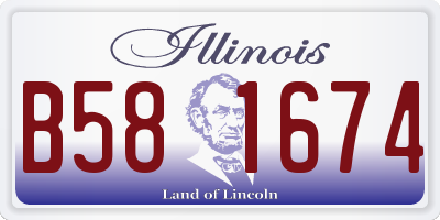 IL license plate B581674