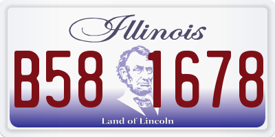 IL license plate B581678