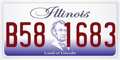 IL license plate B581683