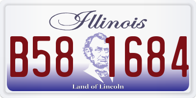IL license plate B581684