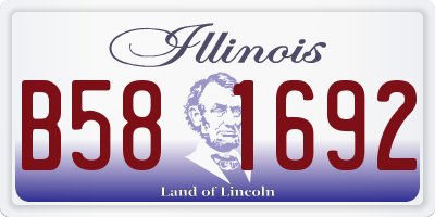 IL license plate B581692