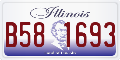 IL license plate B581693