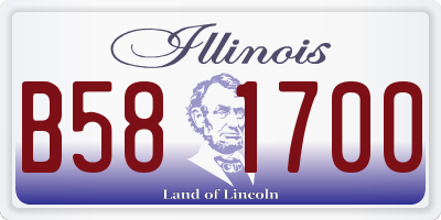 IL license plate B581700
