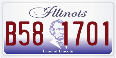 IL license plate B581701