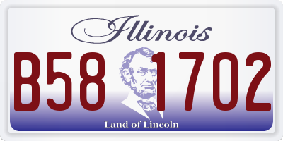 IL license plate B581702