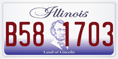 IL license plate B581703