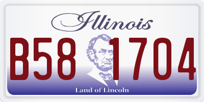 IL license plate B581704