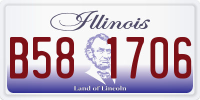 IL license plate B581706