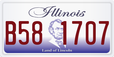 IL license plate B581707