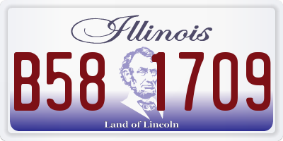 IL license plate B581709