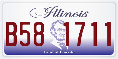 IL license plate B581711