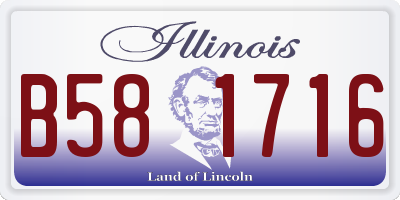 IL license plate B581716