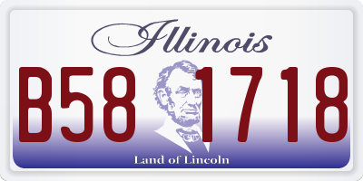 IL license plate B581718