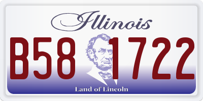 IL license plate B581722