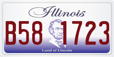 IL license plate B581723