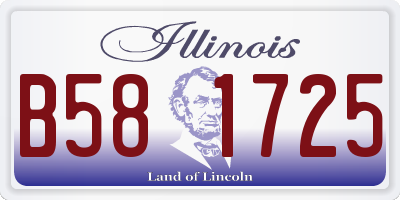 IL license plate B581725