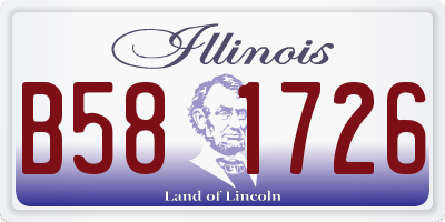 IL license plate B581726