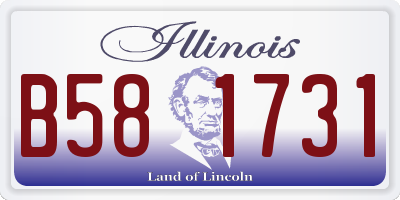 IL license plate B581731