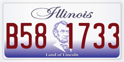 IL license plate B581733