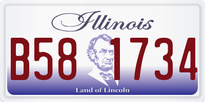 IL license plate B581734